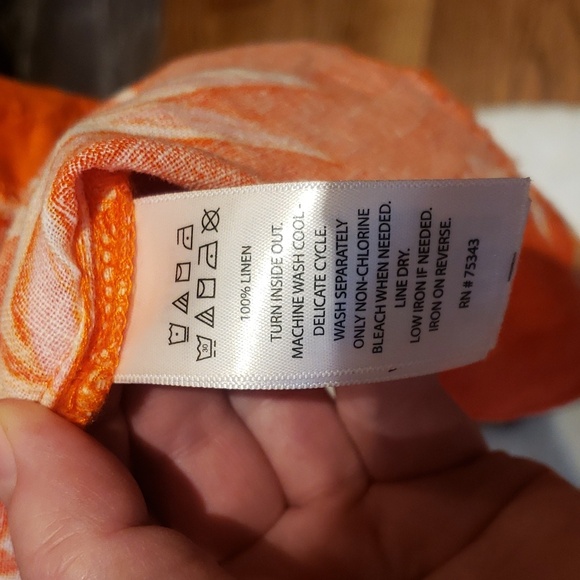 Nwt Cynthia Rowley linnen orange white jacket - Picture 3 of 6